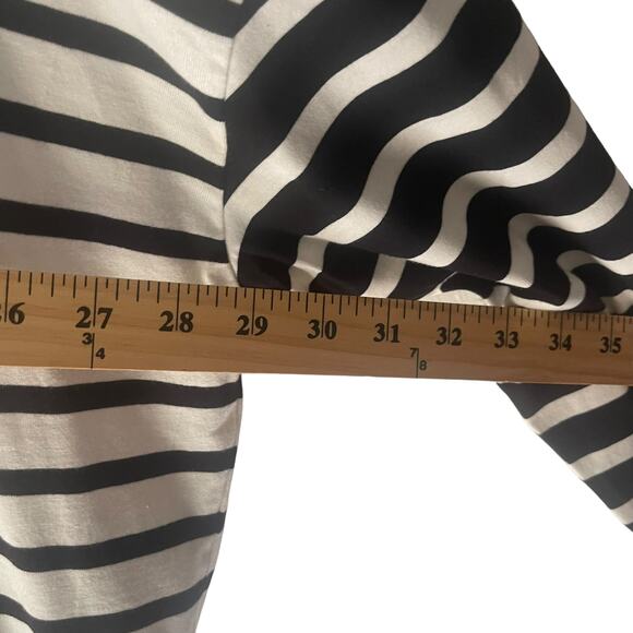 Maurices NWT Women's Plus Size 3X Black White Striped‎ Henley Round Neck Top - Picture 6 of 7